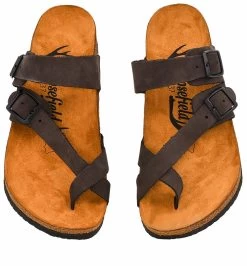 Moosefield Unisex Leather Sandals - Brown -Madam Clothing Store 35af3edc1db4dd03ace94321db4214cb