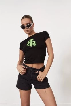 Factorie Fitted Graphic Tee Black