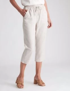 W.Lane Crop Linen Pant Natural -Madam Clothing Store 36eda0adb540404b88900cca25b7db0a