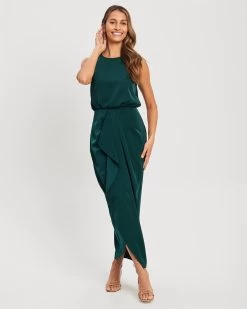 CHANCERY Women's Max Midi Dress - Emerald