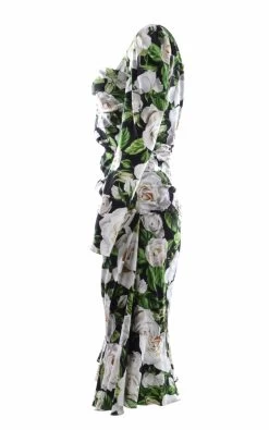Dolce & Gabbana Women's Flowers Long Dress -Madam Clothing Store 3759c9a8c92d647ffa8209f5fefd48c0