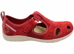 Planet Shoes Engage Womens Leather Casual Shoes With Arch Support - Red