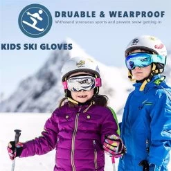Beakey Kids Snow Gloves Waterproof Insulated Thickening Warm Ski Gloves-Pink 16 Beakey Kids Snow Gloves Waterproof Insulated Thickening Warm Ski Gloves-Pink -Madam Clothing Store 397c0d53c9386c58c10923af37cd967a