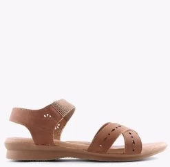 Step On Air Juliet Leather Sandals - Tan