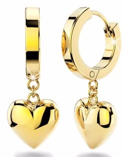 Bullion Gold Women's Boxed Lovely Heart Charm Dual Link Bracelet And Ruby Love Huggie Earrings Set I -Madam Clothing Store 3af13bcf 11e1 4520 b5df 3fed0f4ae238