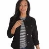Women's Plus Size Classic Jean Jacket Slim-Black-042 -Madam Clothing Store 3afcf37827360e653853e88e14a2fc22