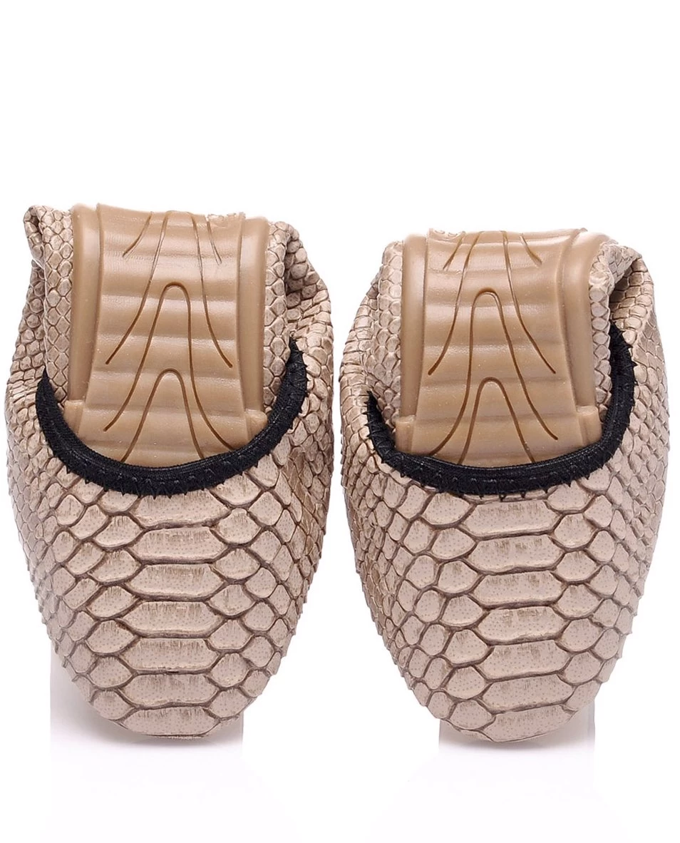 Foldy Women's Foldable Ballerina Flats With Carrying Bag - Gold 5 Foldy Women's Foldable Ballerina Flats With Carrying Bag - Gold - Image 3