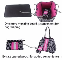 Beakey Neoprene Tote Bag With Small Zipper Bag For Women Beach Traveling-6 -Madam Clothing Store 3cf1aae5921a5983e85e9017fb423d3f