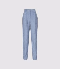 Reiss Women's Thea Tapered Cord Trouser - Blue