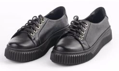 BOSCCOLO Woman's Leather Sneakers Black