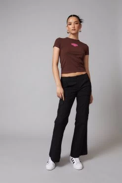 Factorie Fitted Graphic Tee Burgundy -Madam Clothing Store 3f17834aea04549694d781e438ff366b