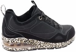 Skechers Womens Uno 2 Spottastic Comfortable Memory Foam Shoes - Black/Leopard -Madam Clothing Store 4215404faac1f6bf1ccb77838cef9e83