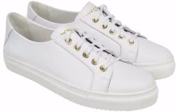 BOSCCOLO Women's Leather Sneakers White -Madam Clothing Store 42785db4ec185e63caee167e8d684d4a