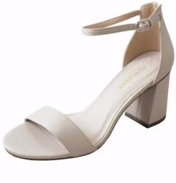 Clarice Crista Leather Heeled Sandals - Nude -Madam Clothing Store 42eecab07567e188efccdc5ac864226e