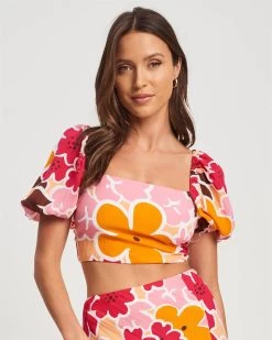 SAVEL Women's Calypso Blouse - Blush Floral