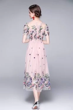 By Graziella Women's Lace Dress - Pink -Madam Clothing Store 4334287ba1b3599aa7a7d9872bd45c0f