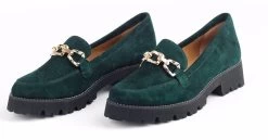 BOSCCOLO Woman's Leather Moccasin Green