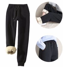 Beakey Womens Warm Sweatpants Sherpa Lined Winter Athletic Jogger Pants-Dark Grey -Madam Clothing Store 438c3e763d563420ab32804999ede85b