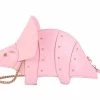 Beakey Dinosaur Shape Crossbody Shoulder Bag Women Pu Leather Rivet Chic Clutch-Pink -Madam Clothing Store 4544faa49938855e2782b8c9d844b2ad