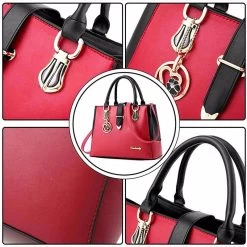 Beakey Women Large Capacity Tote Bag Shoulder Crossbody Bags-WineRed -Madam Clothing Store 456b8175406ad9403236966c847bb7db