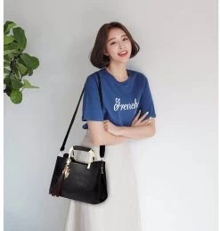 Beakey Ladies Leather Vintage Handbag Large Capacity Shoulder Bag-Black -Madam Clothing Store 459b7f8c271ce11994a1c135c103eb5c