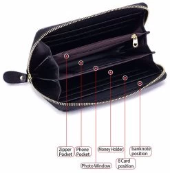 Beakey Women Rfid Blocking Wallet Zip Around Clutch-Purple Bauhinia -Madam Clothing Store 461e796ec83e9a54907a97f4fecc8bd1