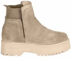 Noosy Women's Genuine Leather Boots - Taupe