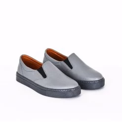 Noosy Women's Genuine Leather Sneakers - Grey -Madam Clothing Store 48072cb7bbca4e908592363addfac41a