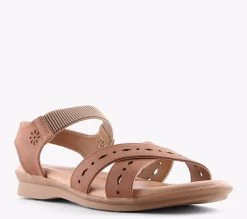 Step On Air Juliet Leather Sandals - Tan -Madam Clothing Store 48aac66700095b90420250190102e63f