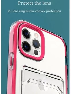 Beakey Clear Card Case Slim Fit Protective Soft TPU Case With Card Holder For IPhone 13/13Pro/Pro Ma -Madam Clothing Store 48e7360ccc896ea8c20644c73b62bb3d