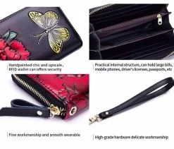 Beakey Women Rfid Blocking Wallet Zip Around Clutch-Purple Bauhinia -Madam Clothing Store 4a998d14b8daf3237a343c04a303024d