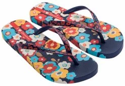 Ipanema Shoes FLORAL FEM Womens Grendene Shoes In Blue/Red/Yw