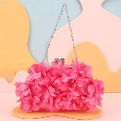 Beakey Clutch Evening Bags Floral Appliques Crossbody Bag For Women-RoseRed -Madam Clothing Store 4c97065822cb733573e92da1dc286396