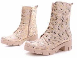 BOSCCOLO Women's Leather Boots Beige