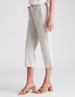 W.Lane Crop Linen Pant Natural -Madam Clothing Store 4e501beee833c819eed88c8f65e9c4ca