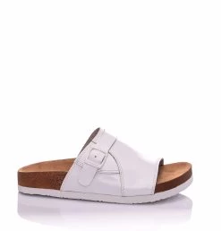 Moosefield Unisex Leather Sandals - White