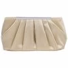 Beakey Clutch Evening Bag Elegant Pleated Satin Simple Classy Purse-Champagne -Madam Clothing Store 4f9734f2335e334f819778e98e63cf65