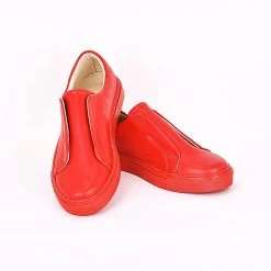 Noosy Women's Red Handmade Vegan Sneakers -Madam Clothing Store 508c7e2527c62749cd070fdaea025dc7