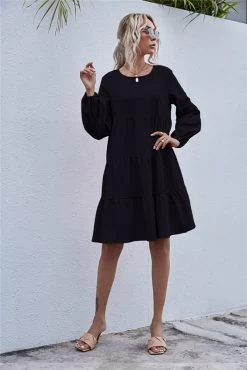 Anette Women's Off Shoulder Dress Black