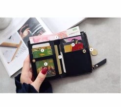 Beakey Women Cute Small Wallet Cherry Pattern Card Holder-Black -Madam Clothing Store 51f031d266ee86c73bc806fcc211f526