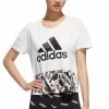 Adidas Womens White U4u Cropped Training Everyday Tee T-Shirt -Madam Clothing Store 51fe0dccbdb8cf1fc64e08e9abc3a3af