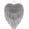 Beakey Women Luxury Heart Shape Tassel Evening Clutch Bag Rhinestones Wedding Party Purse-Black -Madam Clothing Store 520261e5a3498a9c4f1e3f60dd496bf4