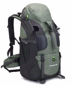 Beakey 50L Hiking Backpack Waterproof Lightweight Suitable For Outdoor Camping Travel-Army Green