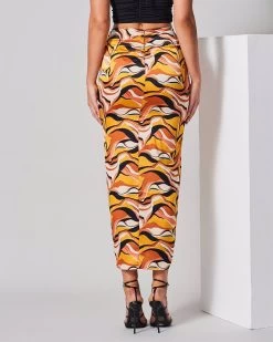 BWLDR Women's Coyote Skirt X Kristina - Yellow Sunset -Madam Clothing Store 548c7ca77487a337968b5982de72f6a0