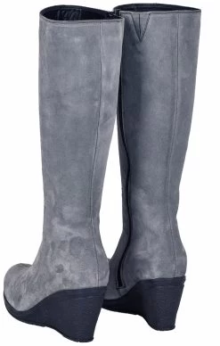Noosy Women's Genuine Leather Knee High Boots - Grey -Madam Clothing Store 550f1e6c b41d 49b6 9628 5a8c9967009a