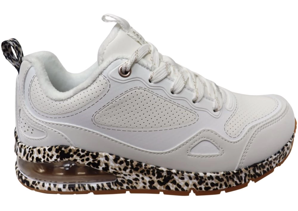 Skechers Womens Uno 2 Spottastic Comfortable Memory Foam Shoes - White/Leopard 3 Skechers Womens Uno 2 Spottastic Comfortable Memory Foam Shoes - White/Leopard