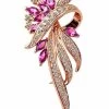 Beakey Rhinestone Crystal Brooch Flower Pin For Women-RoseRed 1 Beakey Rhinestone Crystal Brooch Flower Pin For Women-RoseRed -Madam Clothing Store 574e7e21e268c03cd1db1fe95c656eff