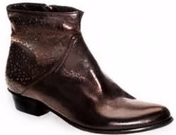 Valeria Grossi Women's Torianne Italian Leather Low Mid Heel With Zip Fastening Noce