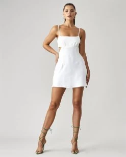 BWLDR Women's Shiloh Dress X Kristina - White -Madam Clothing Store 59c33c061deedc0a85e4b79fbaa462c6