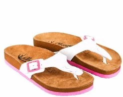 Moosefield Unisex Leather Sandals - White/Pink -Madam Clothing Store 59ebd16f840d8f972084f7c5e7cd0a59